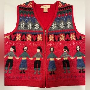 Telluride clothing Co. Red wool sweater vest vintage